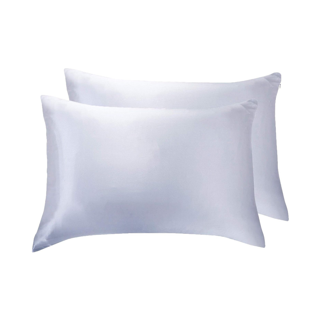 100% Mulberry Silk Pillowcase - Twin-Pack - Silver