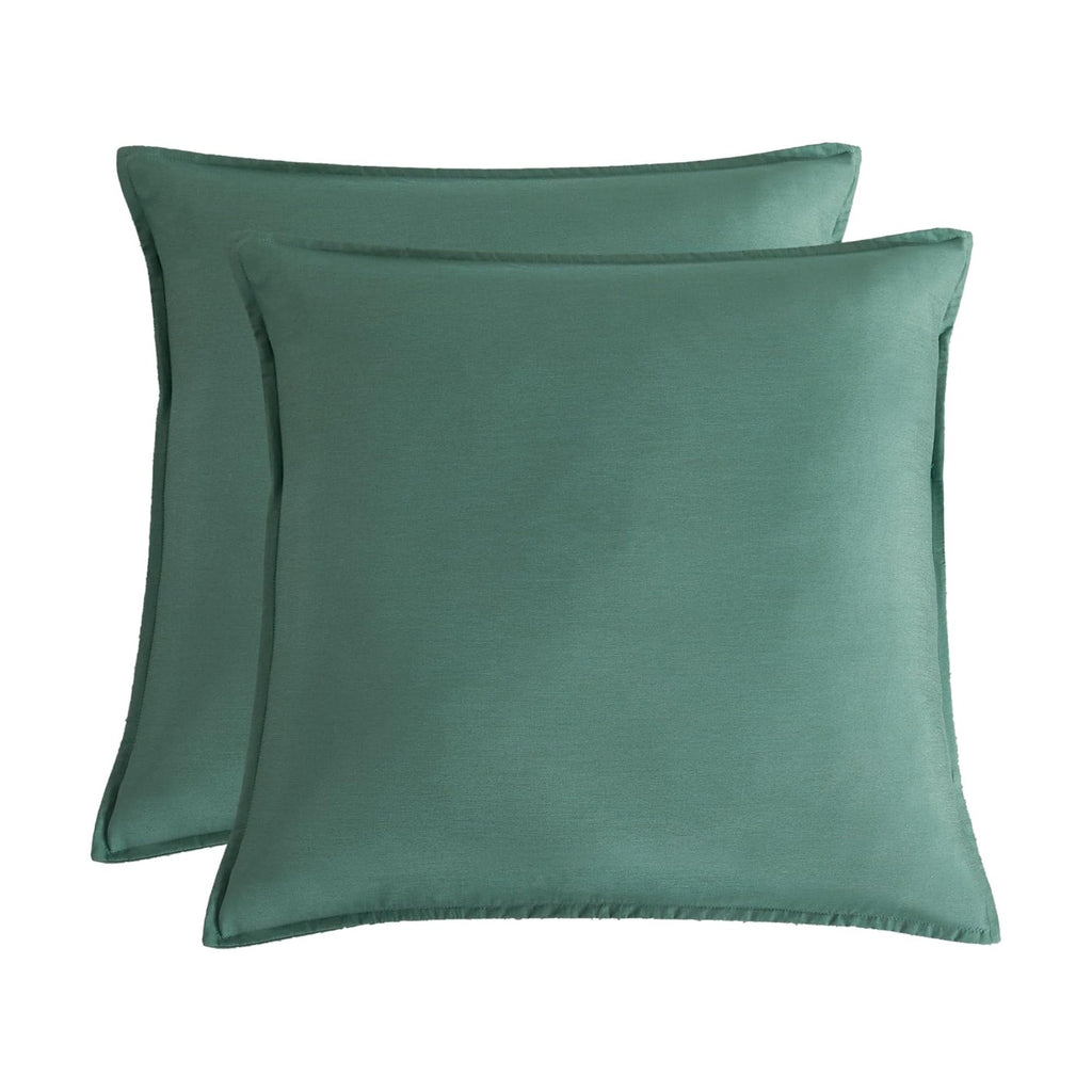 Bamboo Microfibre European Pillowcases - One Pair - Green