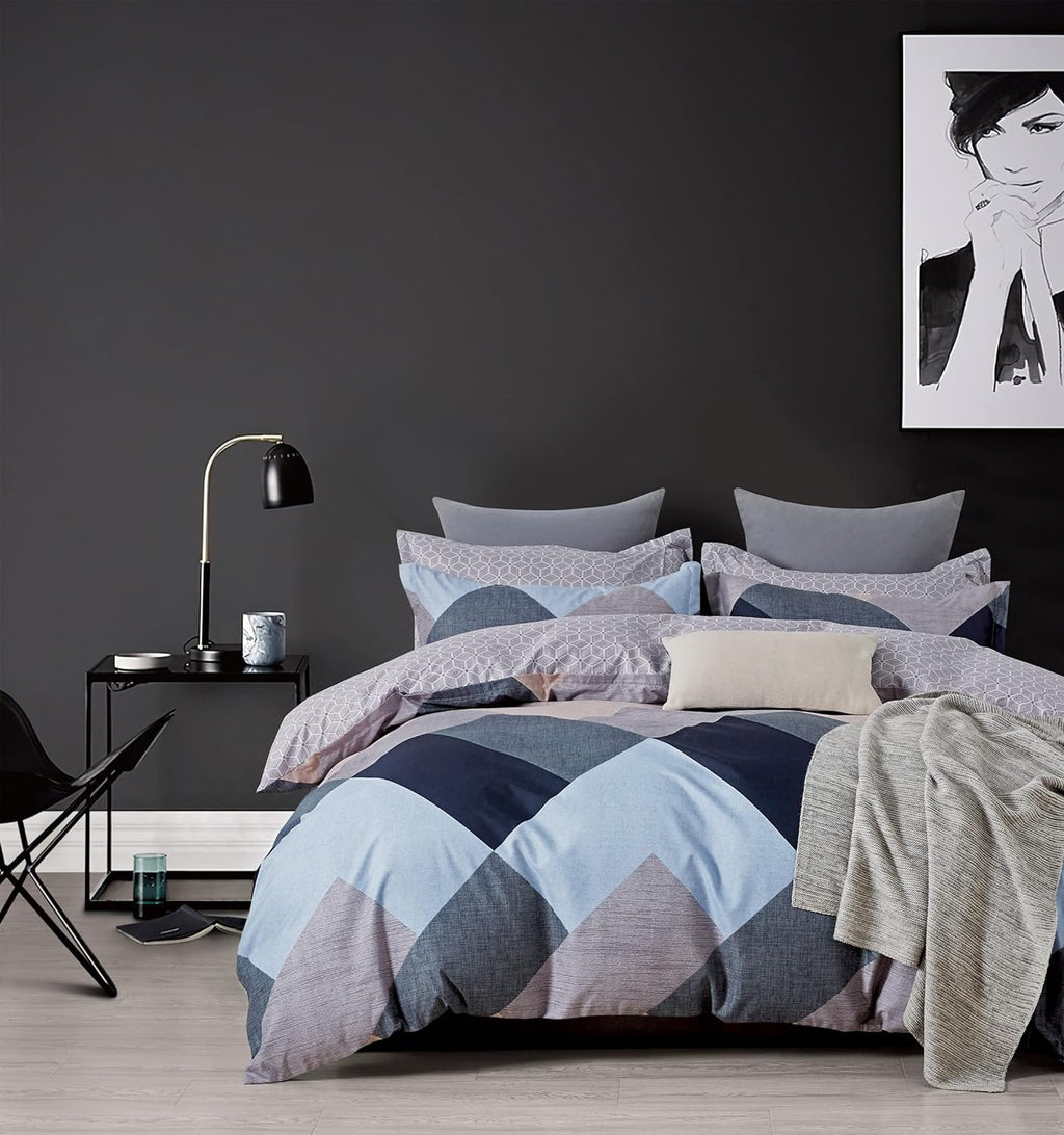 Printed Microfibre Quilt Cover Set - Jay