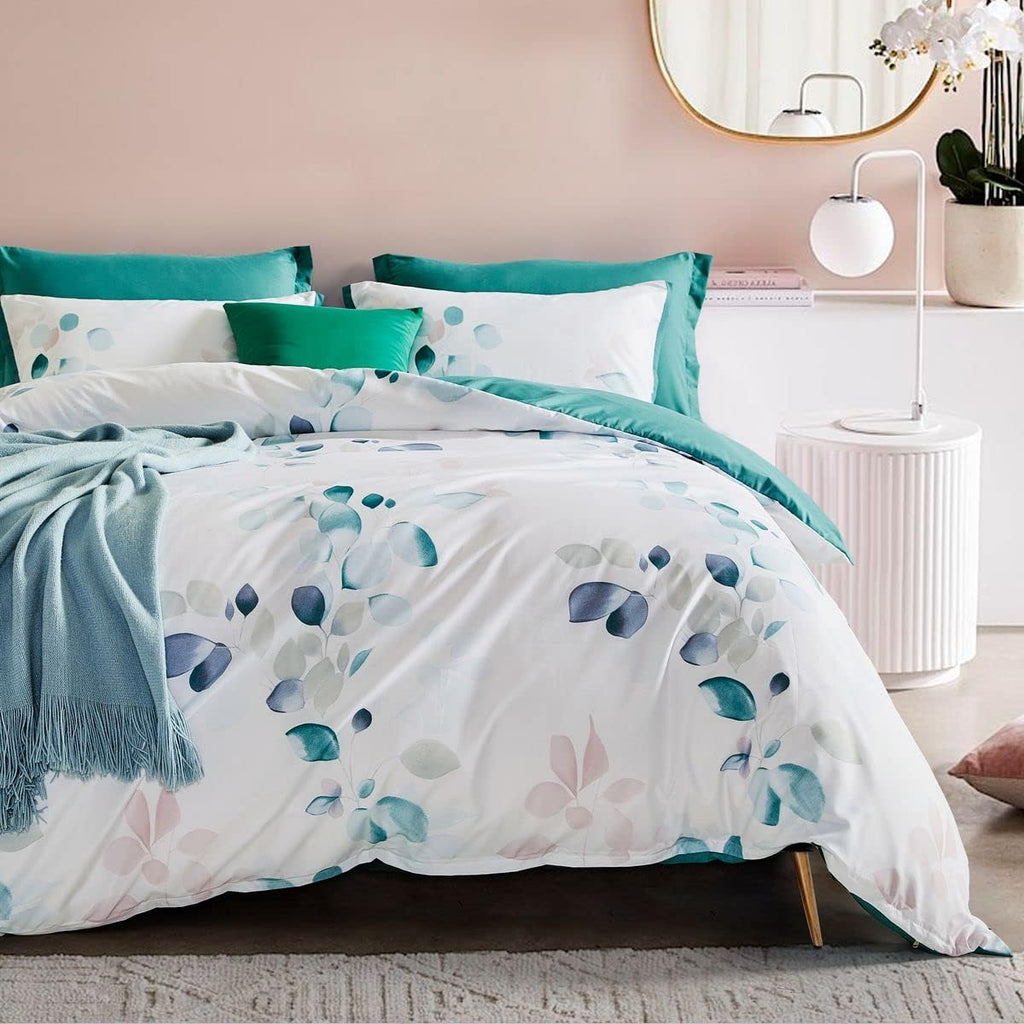 Printed Microfibre Quilt Cover Set - Olinda