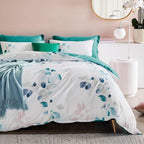 Printed Microfibre Quilt Cover Set - Olinda