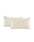Corduroy Velvet Cushion Covers - Pack of 2 - Cream, 30cm x 50cm