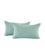 Corduroy Velvet Cushion Covers - Pack of 2 - Seafoam, 30cm x 50cm
