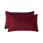 Vintage Washed Microfibre Standard Pillowcases - Twin-Pack - Burgundy