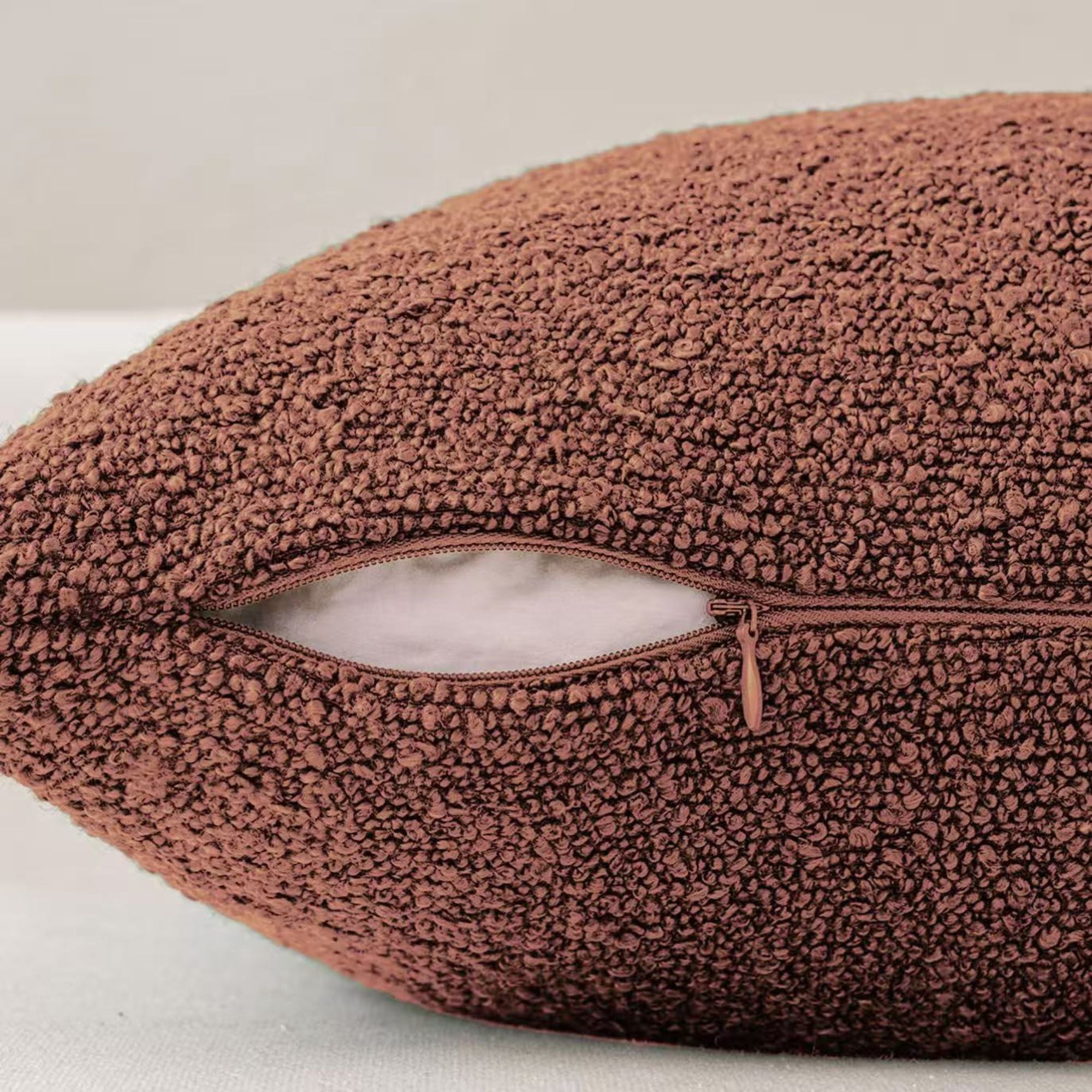 Bouclé Cushion Covers - Twin-Pack - Brick - 30cm x 50cm