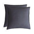 Bamboo Microfibre European Pillowcases - One Pair - Charcoal