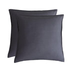 Bamboo Microfibre European Pillowcases - One Pair - Charcoal