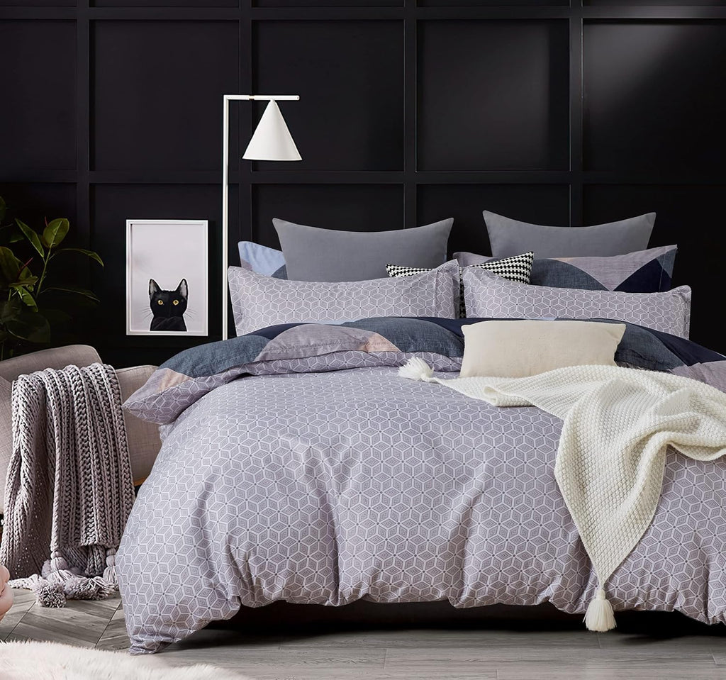 Printed Microfibre Quilt Cover Set - Jay