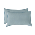 Vintage Washed Microfibre Standard Pillowcases - Twin-Pack - Blue