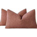 Bouclé Cushion Covers - Twin-Pack - Brick - 30cm x 50cm