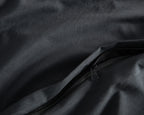 Vintage Washed Microfibre Quilt Cover Set - Black