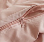 Vintage Washed Microfibre Quilt Cover Set - Pink