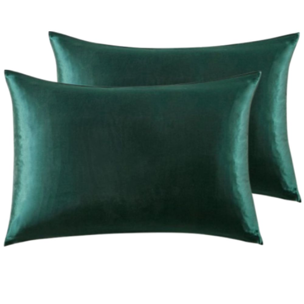 100% Mulberry Silk Pillowcase - Twin-Pack - Emerald Green
