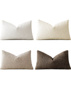 Bouclé Cushion Covers - Pack of 4 - Mixed Natural - 30cm x 50cm