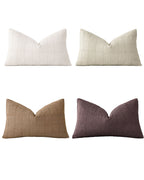 Linen-Look Cushion Covers - Pack of 4 - Earthy Neutrals, 30cm x 50cm