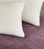 2-in-1 Teddy Sherpa Quilt Cover Set & Blanket - Mauve