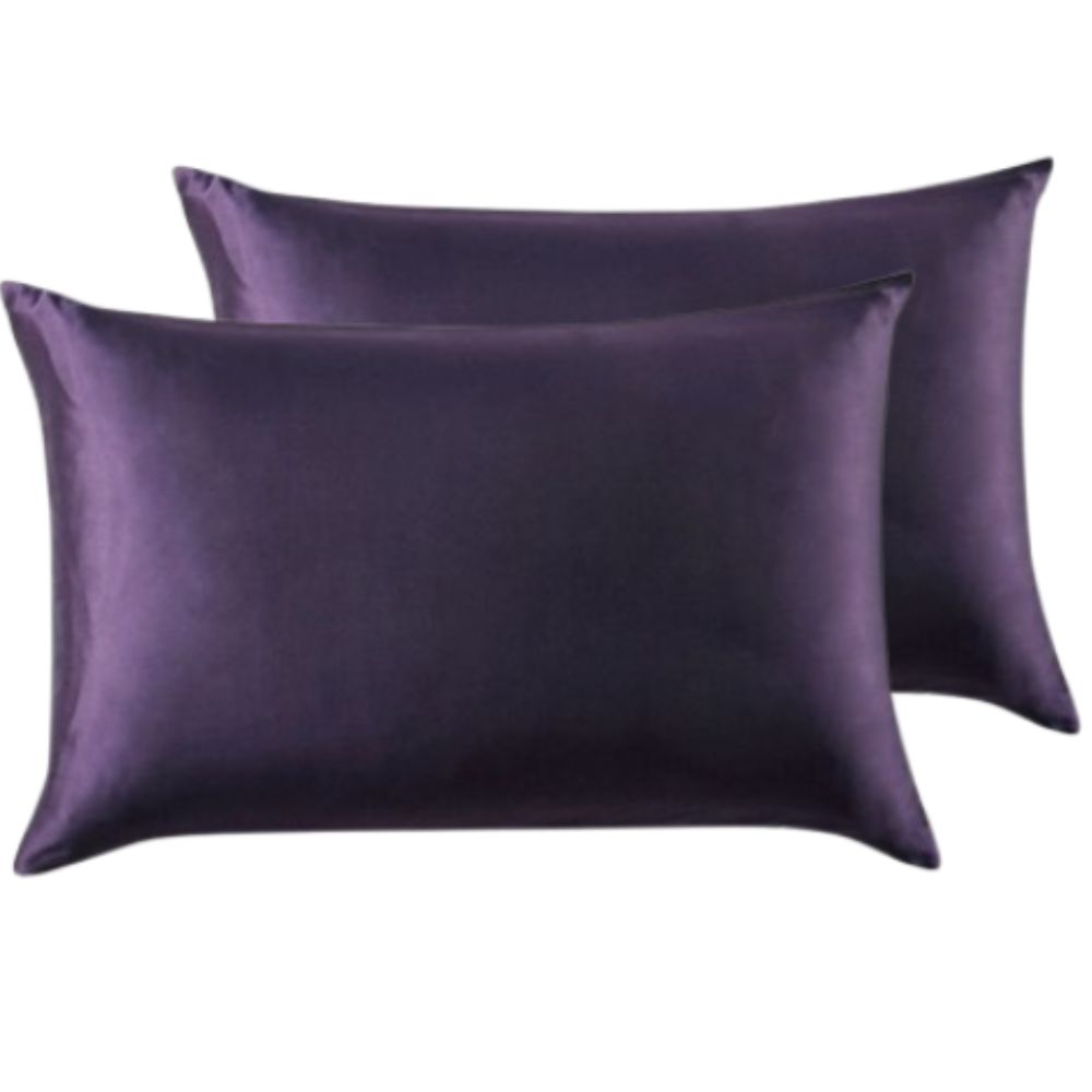 100% Mulberry Silk Pillowcase - Twin-Pack - Dark Purple