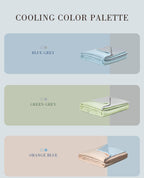 Ice Cooling Reversible Comforter/Blanket/Quilt - Green and Grey
