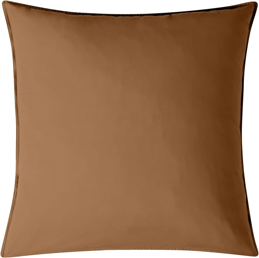 Vintage Washed Cotton European Pillowcases - Rust
