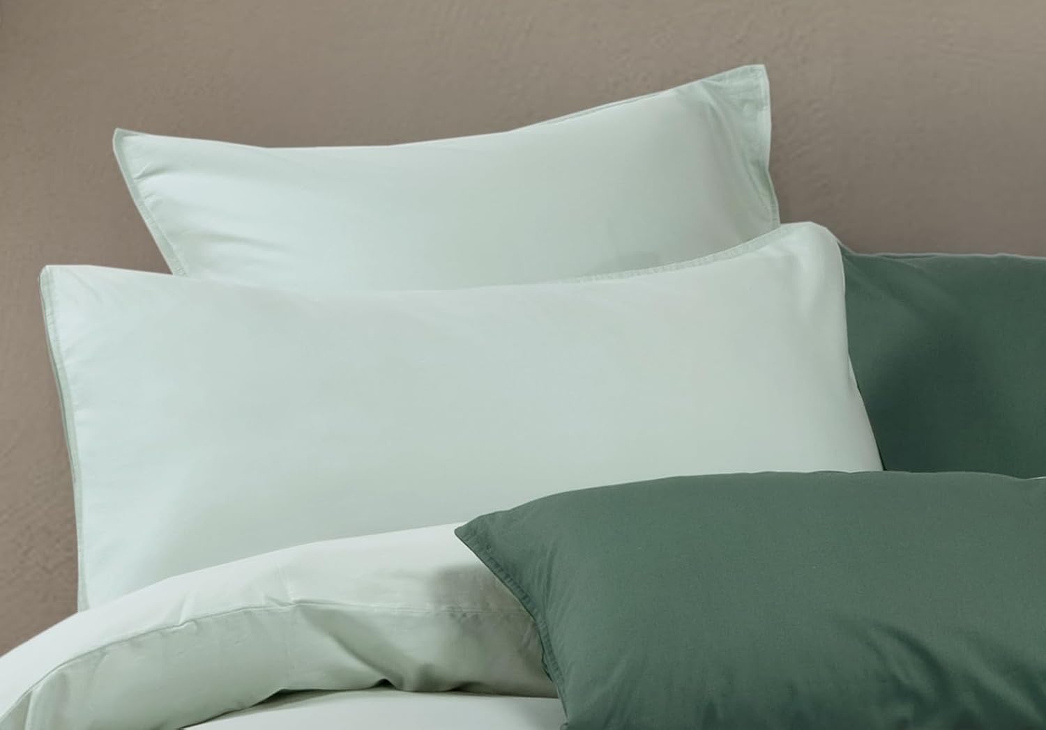 Vintage Washed Cotton Standard Pillowcases - Twin-Pack - Sage Green