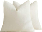 Chenille Grid Cushion Covers - Pack of 2 - Ivory, 50cm x 50cm
