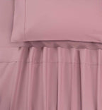 Vintage Washed Cotton Sheet Set with Matching Pillowcases - Rose