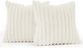 Faux Fur European Pillowcases - Snow - 65x65cm