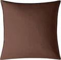 Vintage Washed Cotton European Pillowcases - Dark Brown