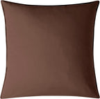Vintage Washed Cotton European Pillowcases - Dark Brown