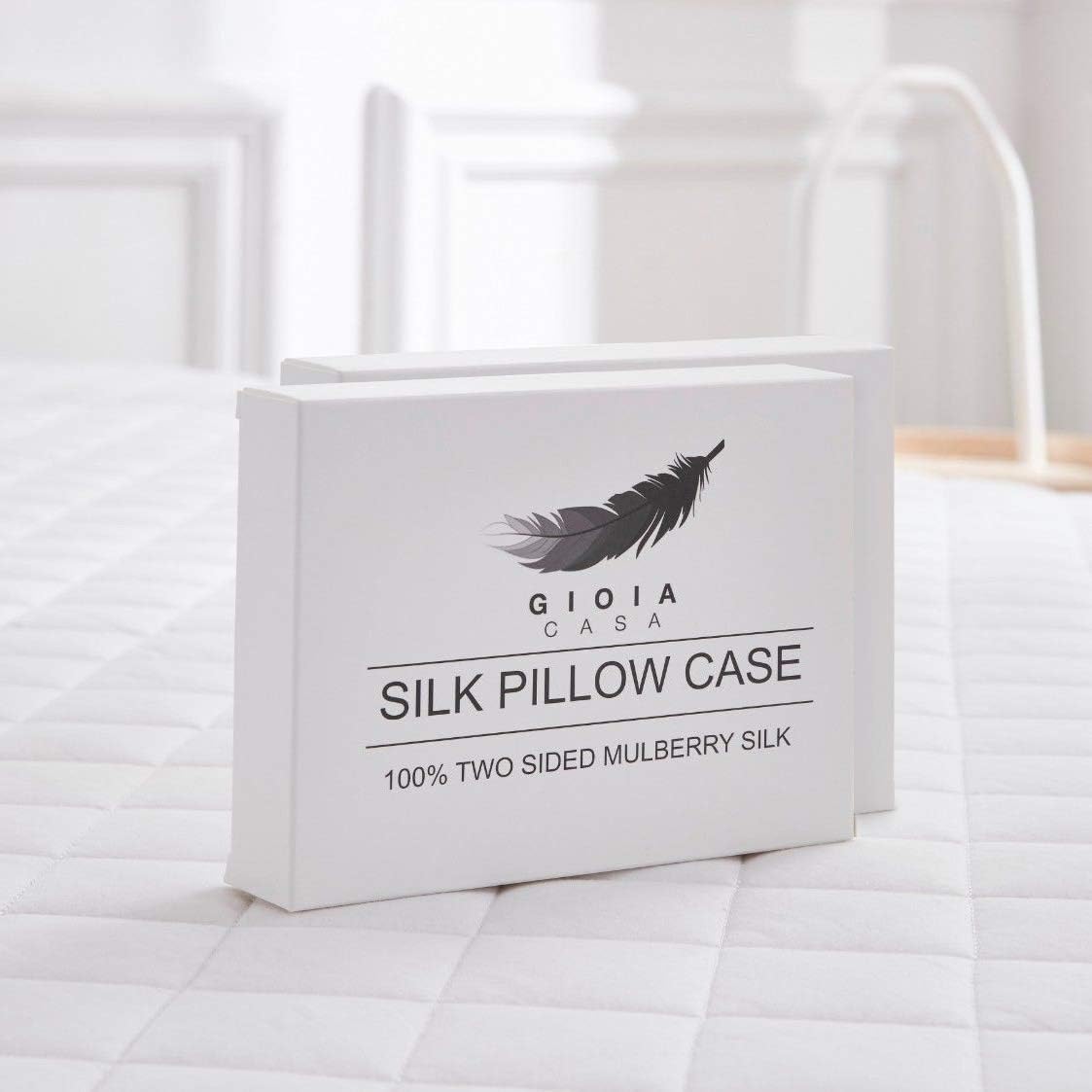100% Mulberry Silk Pillowcase - Twin-Pack - Silver
