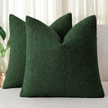 Bouclé Cushion Covers - Twin-Pack - Forest Green - 45cm x 45cm