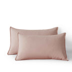 Vintage Washed Microfibre Quilt Cover Set - Pink