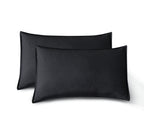 Vintage Washed Microfibre Quilt Cover Set - Black