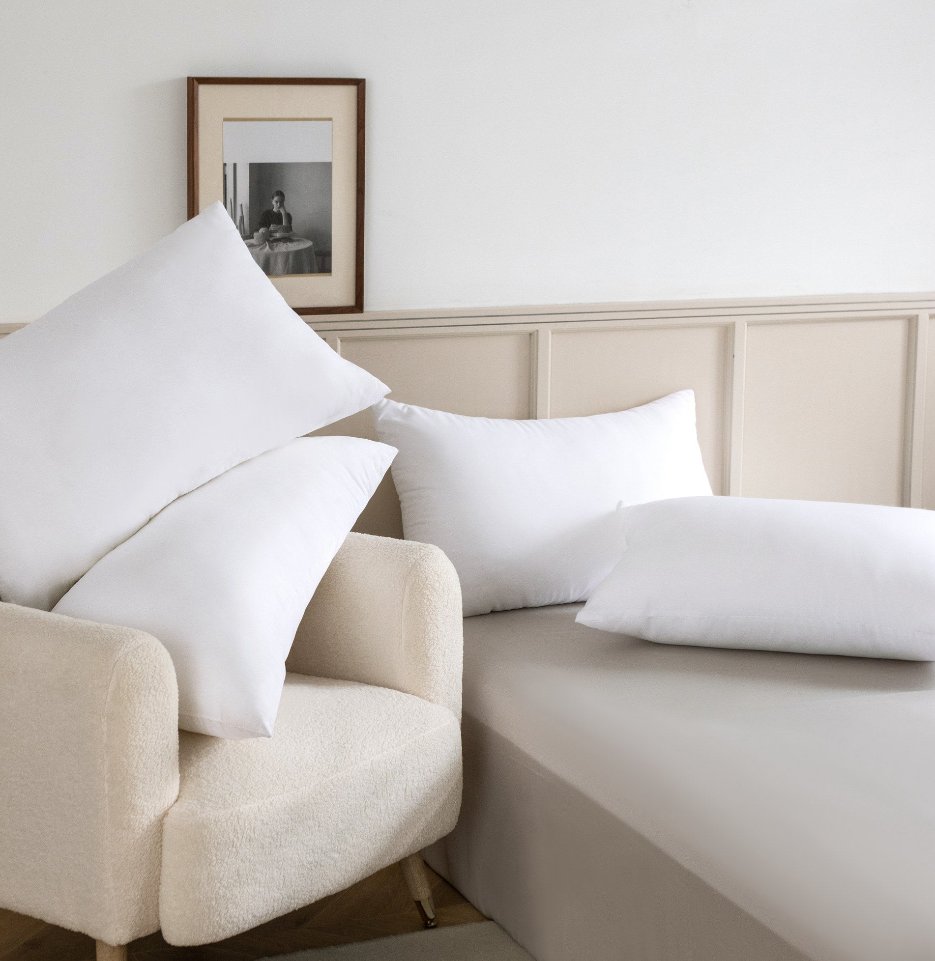 Plush-Down Microfibre Medium Firm Pillows - Pack of 4