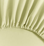 Vintage Washed Microfibre Sheet Set with Pillowcases - Lemon