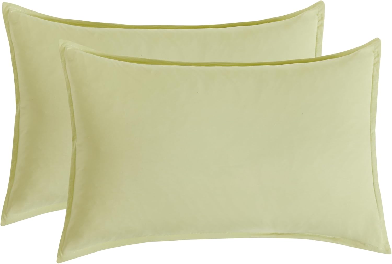 Vintage Washed Microfibre Quilt Cover Set -  Lemon