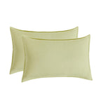 Vintage Washed Microfibre Standard Pillowcases - Twin-Pack - Lemon