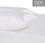 100% Mulberry Silk Pillowcase - Twin-Pack - White
