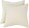Linen-Cotton European Pillowcases - Soft & Breathable with Hidden Zipper Design - Linen, 65x65cm