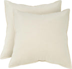 Linen-Cotton European Pillowcases - Soft & Breathable with Hidden Zipper Design - Linen, 65x65cm