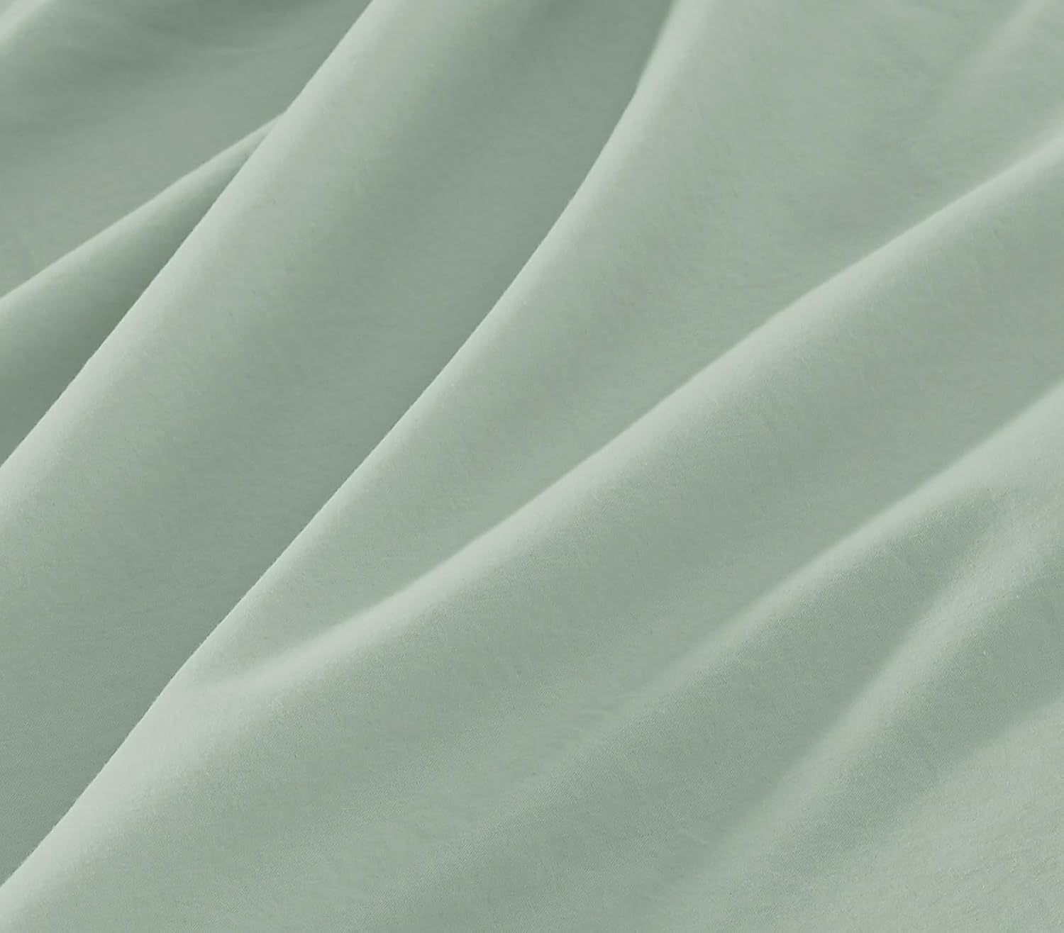 Vintage Washed Cotton European Pillowcases - Sage Green