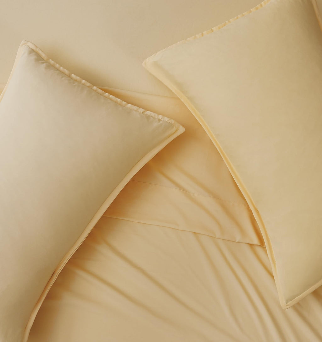 Vintage Washed Microfibre Standard Pillowcases - Twin-Pack - Butter
