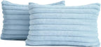 Faux Fur Cushion Covers - Twin-Pack - Sky - 30cm x 50cm