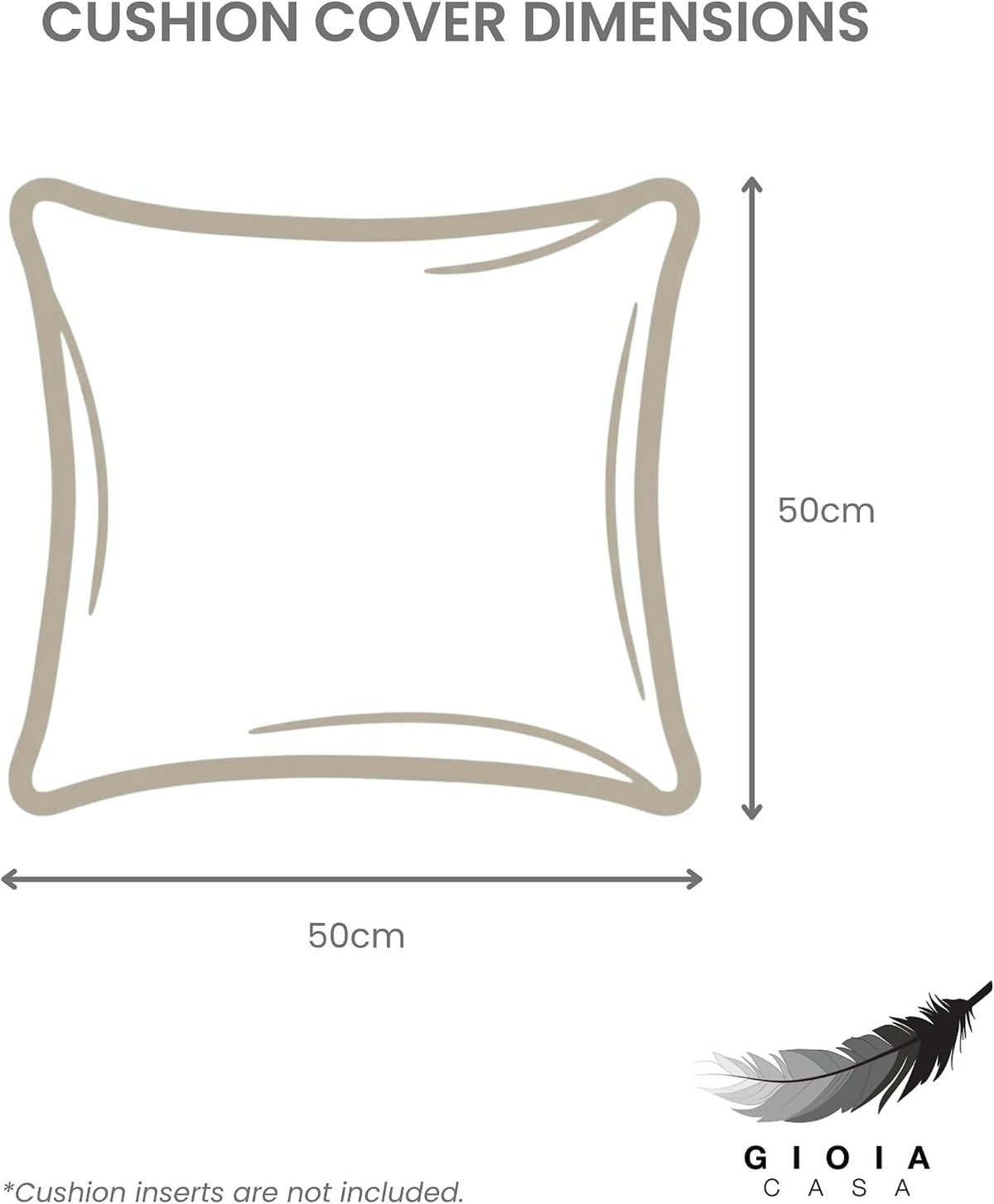Chenille Haze-Textured Cushion Covers - Pack of 2 - Oatmeal, 50cm x 50cm