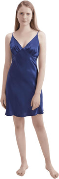Silk Chemise - Navy Blue