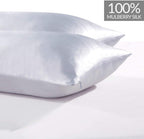 100% Mulberry Silk Pillowcase - Twin-Pack - Silver