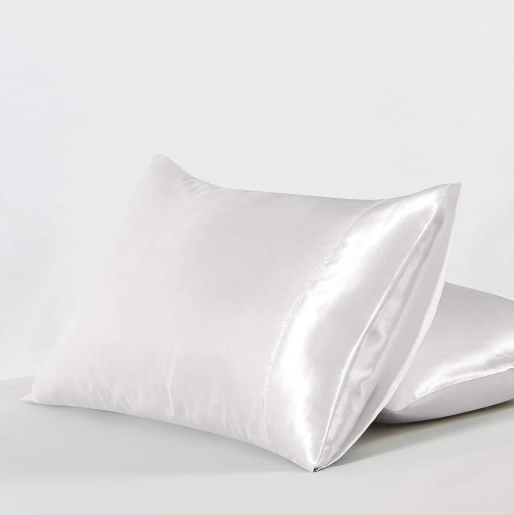 Satin Pillowcases - Twin-Pack - White