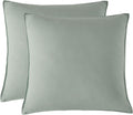 Vintage Washed Microfibre European Pillowcases - Twin-Pack - Sage