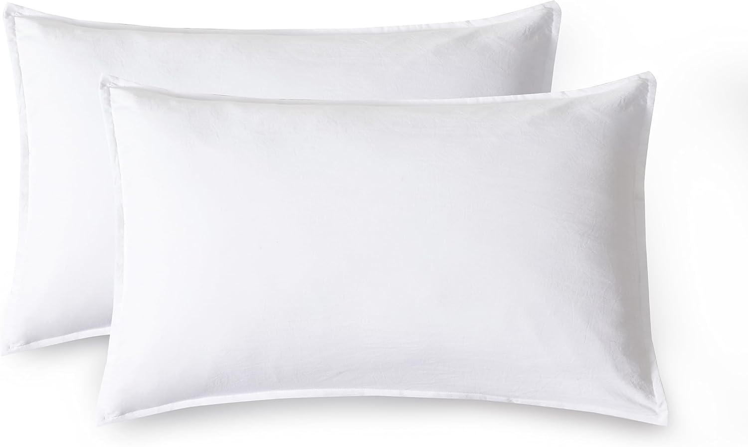 Vintage Washed Microfibre Sheet Set with Pillowcases - White