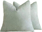 Chenille Grid Cushion Covers - Pack of 2 - Sage, 45cm x 45cm